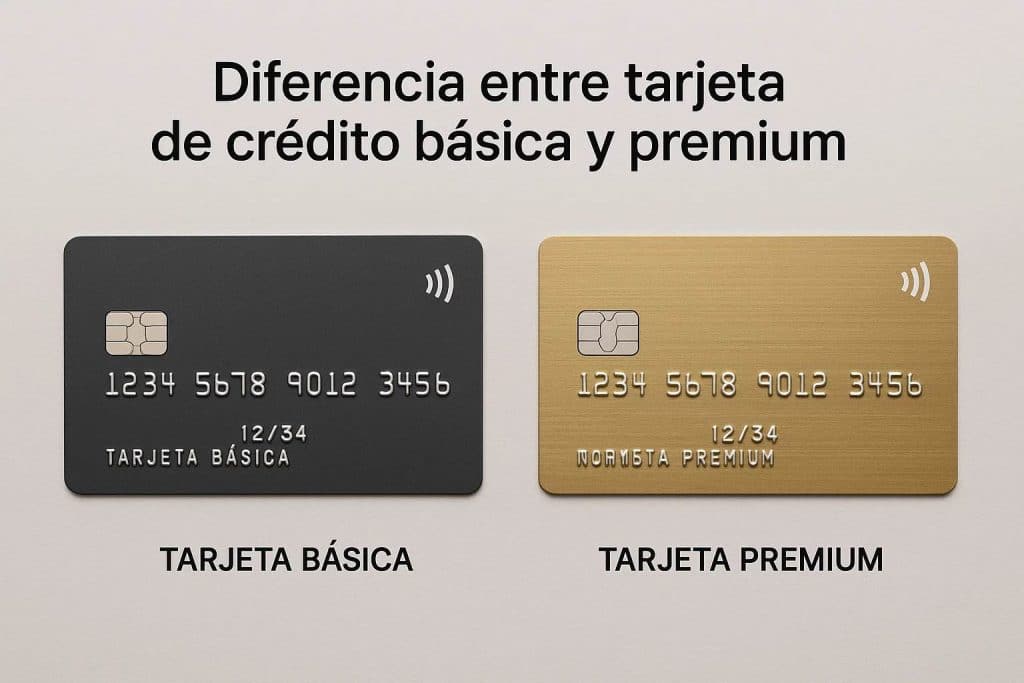 Diferencia entre tarjeta de crédito básica y premium